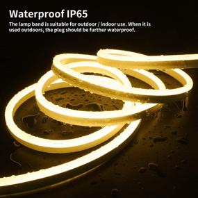 img 3 attached to 🔆 GUOTONG Warm White Neon Rope Lights - Waterproof 50FT 15M - Versatile Outdoor and Indoor LED Lighting for Camping, Backyards, Decks, Bars, and Parties