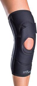 img 4 attached to 👣 DonJoy Lateral J Patella Knee Support Brace (Hinge-Free): Drytex, Left Leg, Small - Black