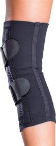 img 2 attached to 👣 DonJoy Lateral J Patella Knee Support Brace (Hinge-Free): Drytex, Left Leg, Small - Black