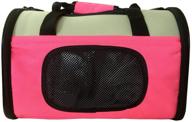 reelok portable soft sided airline approved dog carrier: comfortable pink travel bag for cats, puppies, and small animals logo