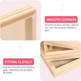 img 3 attached to LIOOBO 6pcs Unfinished Wooden Serving Tray for Weddings, Home Décor, Craft Projects & Art Supplies