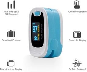 img 3 attached to 💙 Improved CMS50NA Pulse Oximeter: High-Performance Blood Oxygen Saturation Monitor (Navy Blue)