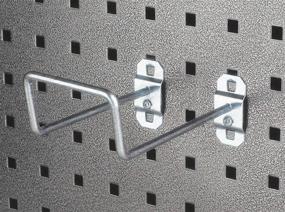 img 1 attached to 🔗 Triton Products 56528 LocHook 5-Inch 80 Degree Bend 2-3/4-Inch I.D. Zinc Plated Steel Double Closed End Loop Pegboard Hook for LocBoard, 5-Pack: Maximize Storage and Organization Efficiency!