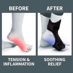 img 1 attached to 🦶 AZMED Lightweight and Breathable 2020 Plantar Fasciitis Night Splint with Adjustable Foot Drop Brace for Heel, Ankle, and Achilles Tendonitis Relief. Arch Pain Support, Easy to Wear, Compatible with Most Feet Types in Black.