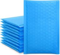 📦 50pcs blue bubble lined poly mailer - fu global #000 poly bubble mailers 4x8 inch bubble envelopes логотип