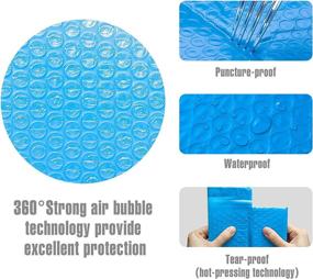 img 2 attached to 📦 50Pcs Blue Bubble Lined Poly Mailer - FU Global #000 Poly Bubble Mailers 4X8 Inch Bubble Envelopes
