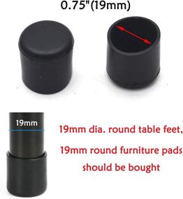 img 1 attached to 🪑 Antrader 32-Pack 3/4-Inch Plastic Furniture Chair Leg Tips Caps - PVC Feet Floor Protector Pads - Round Bottom Furniture Table Covers - Black