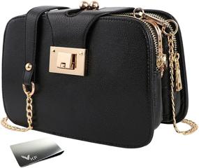 img 3 attached to Chic and Versatile: kilofly Women's Faux Leather Chain Clutch Party Purse Shoulder Bag + Money Clip