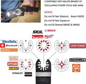 img 2 attached to 🔧 Adust 50 Wood Multitool Blades for Dewalt, Ryobi, Bosch, Ridgid, Milwaukee, and More: A Comprehensive Set of Oscillating Saw Blades