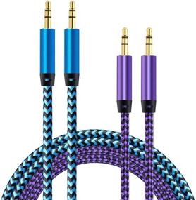 img 4 attached to 🔌 AUX Cord for Car, AILKIN 2 Pack 3.5mm Auxiliary Audio Cable, Braided Stereo AUX Cables Compatible with Headphones, iPhone, iPod, iPad, Samsung Galaxy, HTC, LG, Google Pixel, Tablets & More-5Feet/1.5M