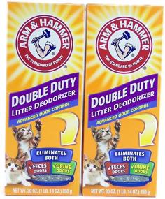 img 1 attached to Arm & Hammer Double Duty Cat Litter Deodorizer With Baking Soda - 30 oz (2 Pack): Powerful Odor Control for Your Cat's Litter Box