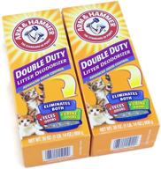 arm & hammer double duty cat litter deodorizer with baking soda - 30 oz (2 pack): powerful odor control for your cat's litter box logo