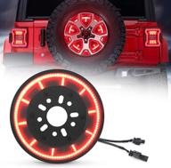 spare tire brake light: plug & play 3rd 🚗 brake light led ring compatible with jeep wrangler jl/jlu (2018-2021) logo