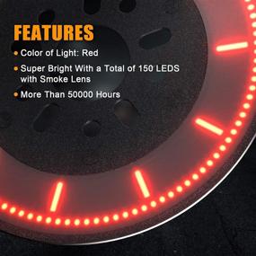 img 1 attached to Spare Tire Brake Light: Plug & Play 3rd 🚗 Brake Light LED Ring Compatible with Jeep Wrangler JL/JLU (2018-2021)