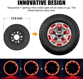 img 3 attached to Spare Tire Brake Light: Plug & Play 3rd 🚗 Brake Light LED Ring Compatible with Jeep Wrangler JL/JLU (2018-2021)