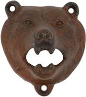 🍻 kipokalor cast iron wall mount grizzly bear teeth bite bottle opener (brown bear) by seastar логотип