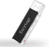 escytegr mini voice recorder - digital sound audio recorder 8gb usb flash driver mp3 🎙️ player dictaphone – earphone included | ideal for lectures, meetings & interviews | non-flashing light recording logo