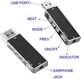 img 2 attached to Escytegr Mini Voice Recorder - Digital Sound Audio Recorder 8GB USB Flash Driver MP3 🎙️ Player Dictaphone – Earphone Included | Ideal for Lectures, Meetings & Interviews | Non-flashing Light Recording