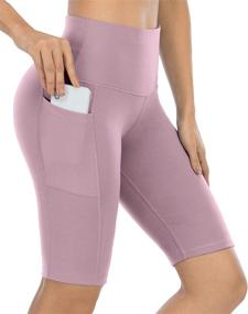 img 4 attached to 👖 Stylish and Functional: LZYVOO Women's Biker Shorts with Pockets for Workouts & Yoga, High Waist Comfort Included