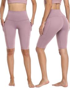 img 3 attached to 👖 Stylish and Functional: LZYVOO Women's Biker Shorts with Pockets for Workouts & Yoga, High Waist Comfort Included