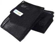 🧽 sunland netted dish cloths: odor-free dishes scrubber for fast drying and easy cleaning - 6 pack 12x12 inch black logo