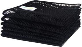 img 3 attached to 🧽 SUNLAND Netted Dish Cloths: Odor-Free Dishes Scrubber for Fast Drying and Easy Cleaning - 6 Pack 12x12 Inch Black