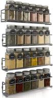 🧺 optimize space with 4 hanging racks - premium spice rack organizer for cabinets, wall mounts, or pantry doors - ideal seasoning organizer for your kitchen cabinet, cupboard, or pantry logo