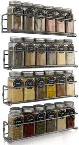 img 4 attached to 🧺 Optimize Space with 4 Hanging Racks - Premium Spice Rack Organizer for Cabinets, Wall Mounts, or Pantry Doors - Ideal Seasoning Organizer for Your Kitchen Cabinet, Cupboard, or Pantry