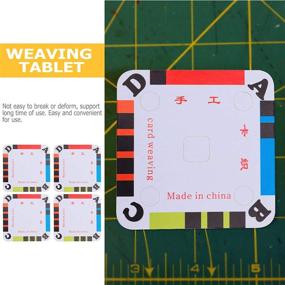 img 3 attached to 🧶 ARTIBETTER 100pcs Weaving Cards: DIY Tablet for Handmade Paper Loom Weaving Supplies 5X5cm