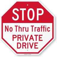 stop traffic private smartsign aluminum logo