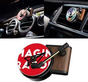 img 3 attached to Retro Record Player Car Air Freshener - Fragrance Diffuser for Car, Truck, Office, and Home