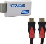 lxyhwcb wii to hdmi converter | 1080p upscaler adapter for nintendo wii console | hd video & audio output cable | supports all wii display | +1.5m hdmi cable included logo