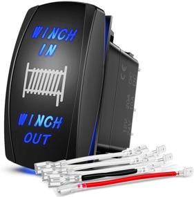 img 4 attached to 🔧 Nilight 90005B Momentary Laser Rocker Switch 7Pin Winch Wiring Harness Kit - Reliable 20A/12V 10A/24V Switch Jumper Wires Set with 2-Year Warranty