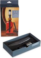 🥃 enhance liquor flavors with viski liquor aging kit - 2 charred oak wood sticks, stopper pourer, stainless steel, silicon logo