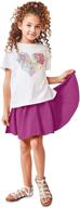 versatile and vibrant: simple skater skort pink peacock girls' clothing for active fashionistas! logo