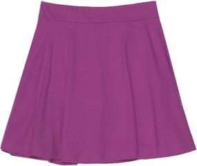 img 3 attached to Versatile and Vibrant: Simple Skater Skort Pink Peacock Girls' Clothing for Active Fashionistas!