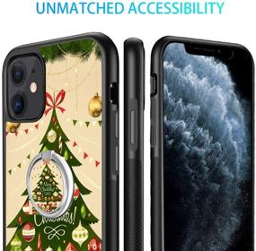 img 3 attached to Chicken IPhone 11 Case With Grip Ring Holder Multi-Function Cover Slim Soft And Hard Tire Shockproof Protective Phone Case Slim Hybrid Shockproof Case For IPhone 11 (Christmas Tree)