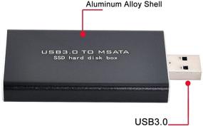 img 3 attached to 🔌 Xiwai Mini PCI-E mSATA to USB 3.0 External SSD Adapter with Case - Easy Pen Drive Conversion for Enhanced Portability