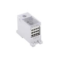 🔌 uxcell 12-port din rail terminal blocks, 660v 250a connectors distribution block with 1 input logo