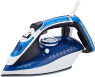 🔥 martisan hl-8001 steam iron: 1800w super hot ceramic soleplate iron with anti-drip, anti-calc & self-clean function (blue) - top-performing steam iron for effortless ironing logo