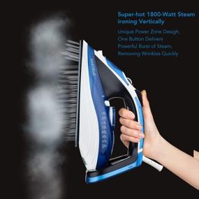 img 2 attached to 🔥 MARTISAN HL-8001 Steam Iron: 1800W Super Hot Ceramic Soleplate Iron with Anti-Drip, Anti-Calc & Self-Clean Function (Blue) - Top-Performing Steam Iron for Effortless Ironing