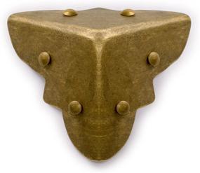 img 3 attached to 🔩 CBH Brass Three Sides Corner Plate Hardware 1.5" - Set of 2: Sturdy and Stylish Corner Reinforcements for a Perfect Fit