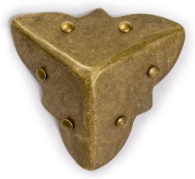 img 4 attached to 🔩 CBH Brass Three Sides Corner Plate Hardware 1.5" - Set of 2: Sturdy and Stylish Corner Reinforcements for a Perfect Fit