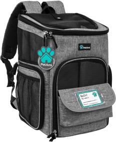 img 4 attached to 🐾 PetAmi Pet Carrier Backpack for Small Cats, Dogs, Puppies - Airline Approved, Ventilated, 4-Way Entry, Safety and Soft Cushioned Back Support - Collapsible for Travel, Hiking, Outdoor Adventures