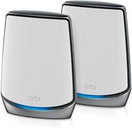 📶 enhanced netgear orbi whole home tri-band mesh wifi 6 system (rbk852) – router with 1 satellite extender, expansive coverage up to 5,000 sq. ft., connects 100 devices, ax6000 (up to 6gbps) logo