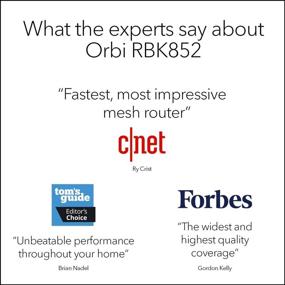 img 3 attached to 📶 Enhanced NETGEAR Orbi Whole Home Tri-band Mesh WiFi 6 System (RBK852) – Router with 1 Satellite Extender, Expansive Coverage up to 5,000 sq. ft., Connects 100 Devices, AX6000 (Up to 6Gbps)