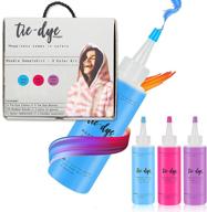 funkyfish tie dye hoodie kit: white cropped sweatshirt with 3dyes, bottles, gloves, rubber bands - perfect for diy art activity! logo