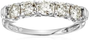 img 4 attached to 💍 Vir Jewels 1 cttw 5 Stone Diamond Wedding Engagement Ring – Stunning 14K White Gold Round Design