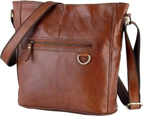 img 4 attached to Urban Leather Crossbody Crossover Shoulder