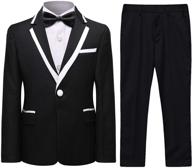 👔 stylish formal blazers with bowtie for boys' wedding attire: suits & sport coats collection logo